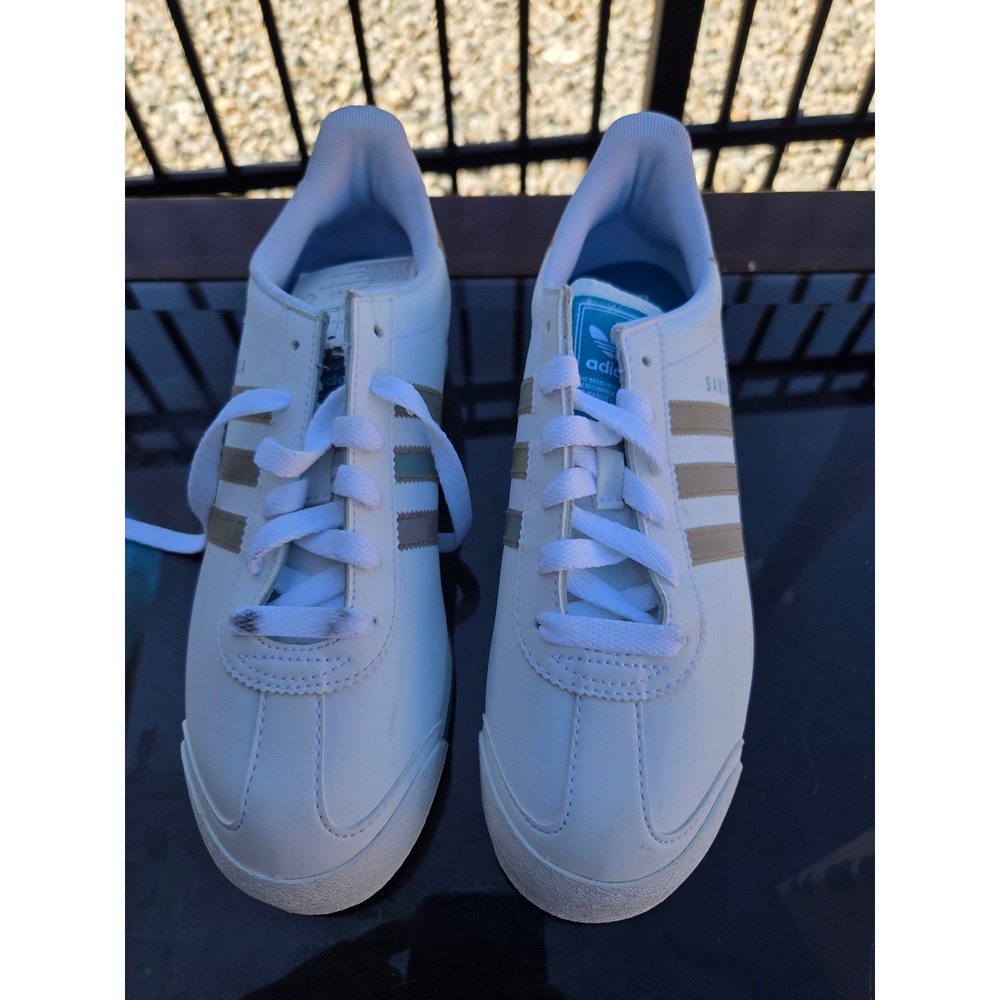 Adidas Samoa J White Iridescent Sneakers G59838 Mens 7 Women 8.5